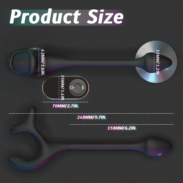 Anneaux de pénis vibrants YoYoLemon Vibromasseur Anul Plug avec stimulateur de testicules pour hommes