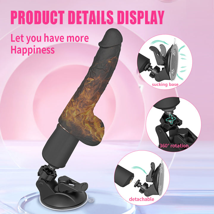 Vibromasseur gode raliste, pousse, chauffage et vibration, ventouse YoYoLemon Vibromasseur gode raliste, pousse, chauffage et vibration, ventouse YoYoLemon